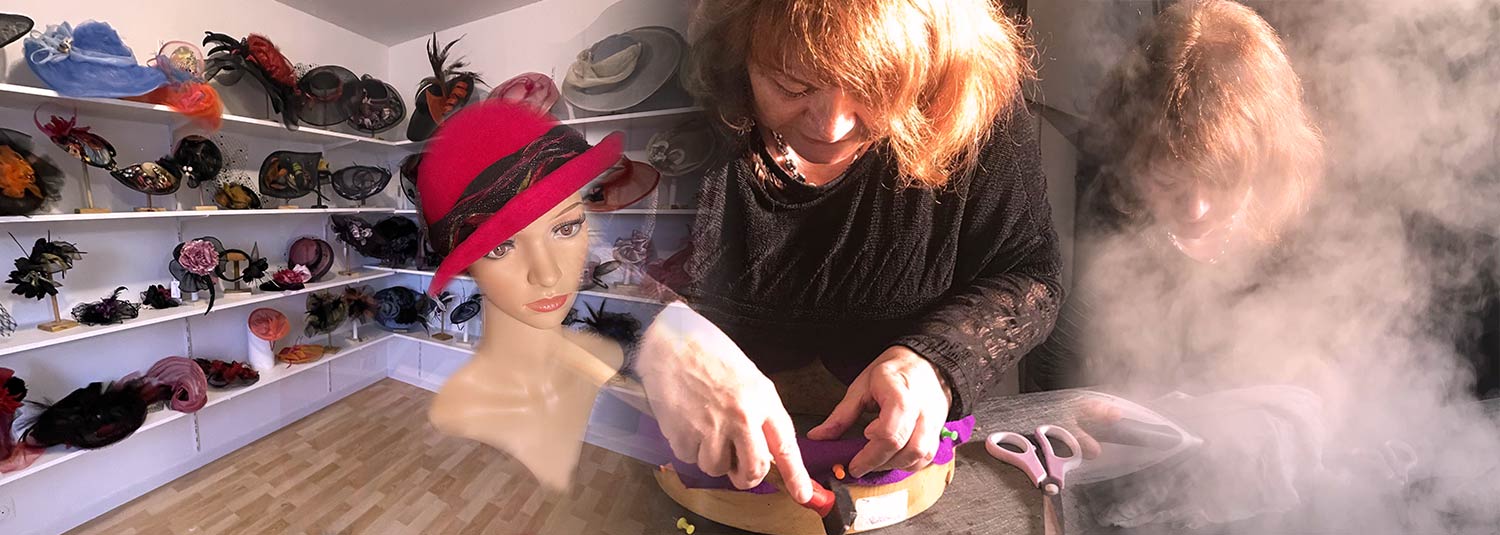 Chantal Gomez-Modiste près de Tours en Indre et Loire Création de chapeaux de feutre sur-mesure